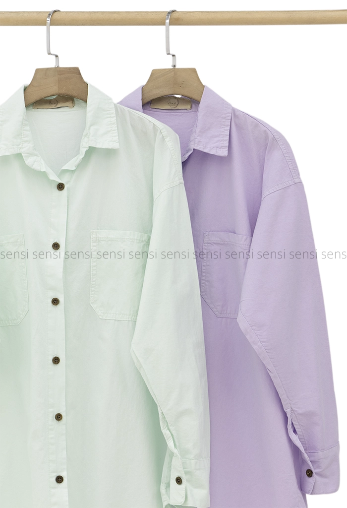 شومیز لینن پشت دکمه کد1005093